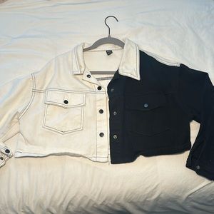 Black and white cropped jacket